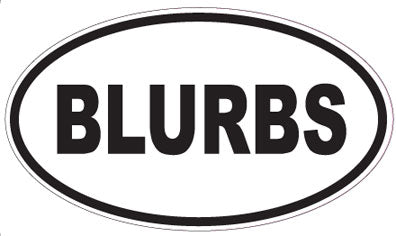 BLURBS - Oval Sticker