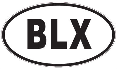 BLX - 3 Letter Initials Oval Sticker
