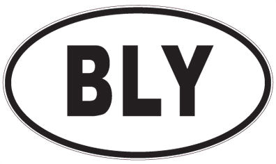 BLY - 3 Letter Initials Oval Sticker
