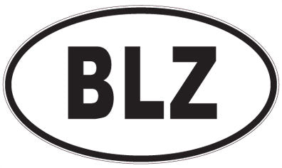 BLZ - 3 Letter Initials Oval Sticker