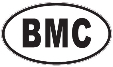 BMC - 3 Letter Initials Oval Sticker