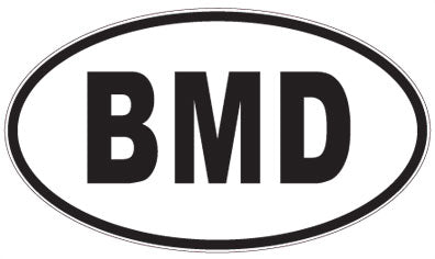 BMD - 3 Letter Initials Oval Sticker