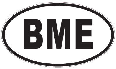 BME - 3 Letter Initials Oval Sticker