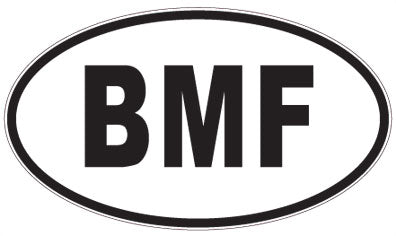 BMF - 3 Letter Initials Oval Sticker