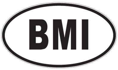 BMI - 3 Letter Initials Oval Sticker