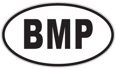 BMP - 3 Letter Initials Oval Sticker