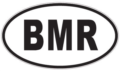 BMR - 3 Letter Initials Oval Sticker
