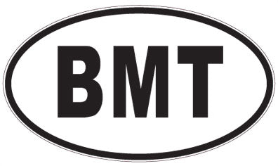 BMT - 3 Letter Initials Oval Sticker