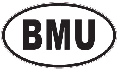 BMU - 3 Letter Initials Oval Sticker