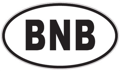 BNB - 3 Letter Initials Oval Sticker