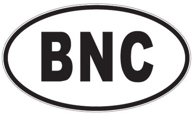 BNC - 3 Letter Initials Oval Sticker