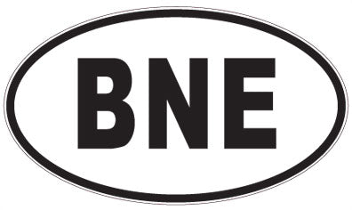 BNE - 3 Letter Initials Oval Sticker