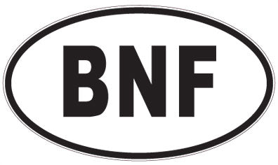 BNF - 3 Letter Initials Oval Sticker