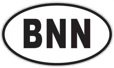 BNN - 3 Letter Initials Oval Sticker