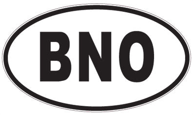 BNO - 3 Letter Initials Oval Sticker