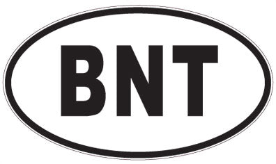 BNT - 3 Letter Initials Oval Sticker