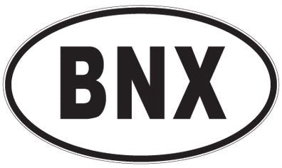 BNX - 3 Letter Initials Oval Sticker