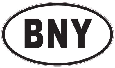 BNY - 3 Letter Initials Oval Sticker