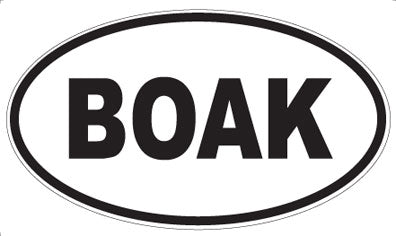 BOAK - Oval Magnet