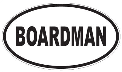 BOARDMAN - Oval Magnet