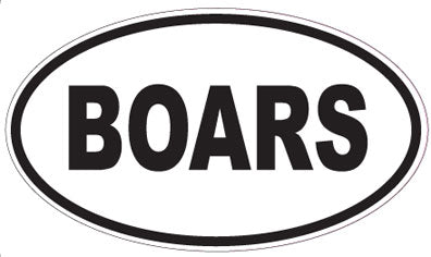 BOARS - Oval Magnet