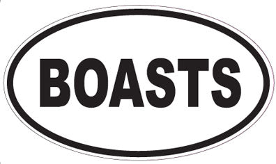 BOASTS - Oval Sticker