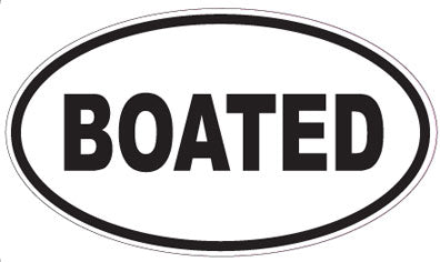 BOATED - Oval Sticker
