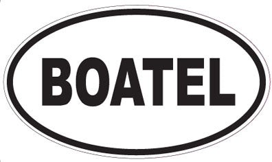 BOATEL - Oval Sticker