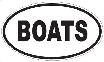 BOATS - Oval Sticker