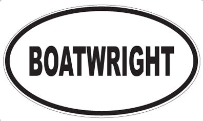 BOATWRIGHT - Oval Magnet