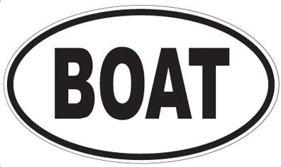 BOAT - Oval Sticker