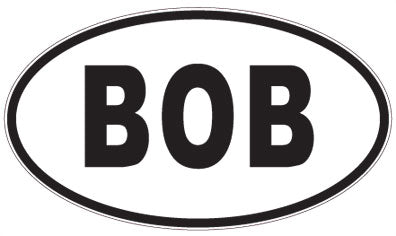 BOB - 3 Letter Initials Oval Sticker
