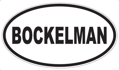 BOCKELMAN - Oval Magnet