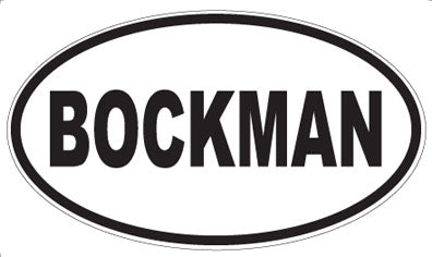 BOCKMAN - Oval Magnet