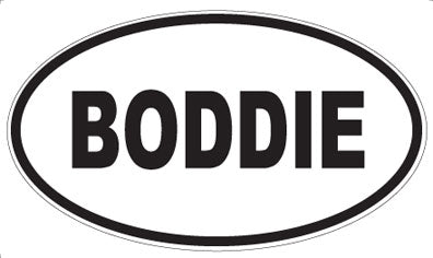 BODDIE - Oval Magnet