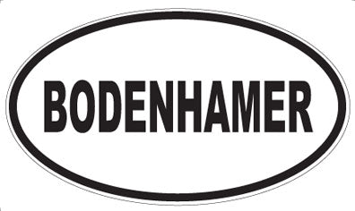 BODENHAMER - Oval Magnet