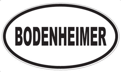BODENHEIMER - Oval Magnet