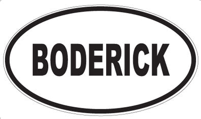 BODERICK - Oval Magnet