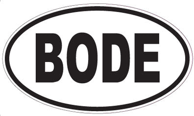 BODE - Oval Sticker