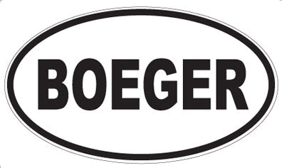 BOEGER - Oval Magnet