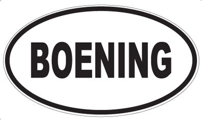 BOENING - Oval Magnet