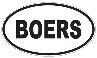 BOERS - Oval Magnet