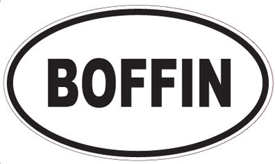 BOFFIN - Oval Sticker