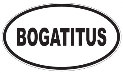 BOGATITUS - Oval Magnet