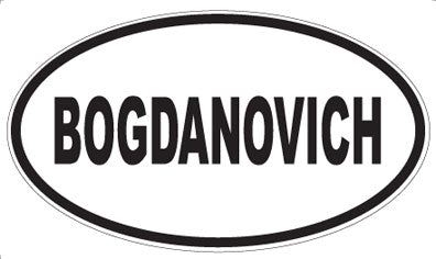 BOGDANOVICH - Oval Magnet