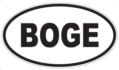 BOGE - Oval Magnet