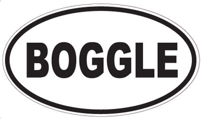 BOGGLE - Oval Sticker