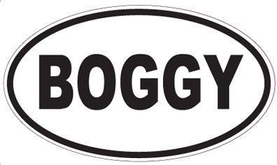 BOGGY - Oval Sticker