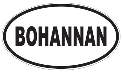 BOHANNAN - Oval Magnet