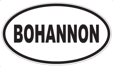 BOHANNON - Oval Magnet